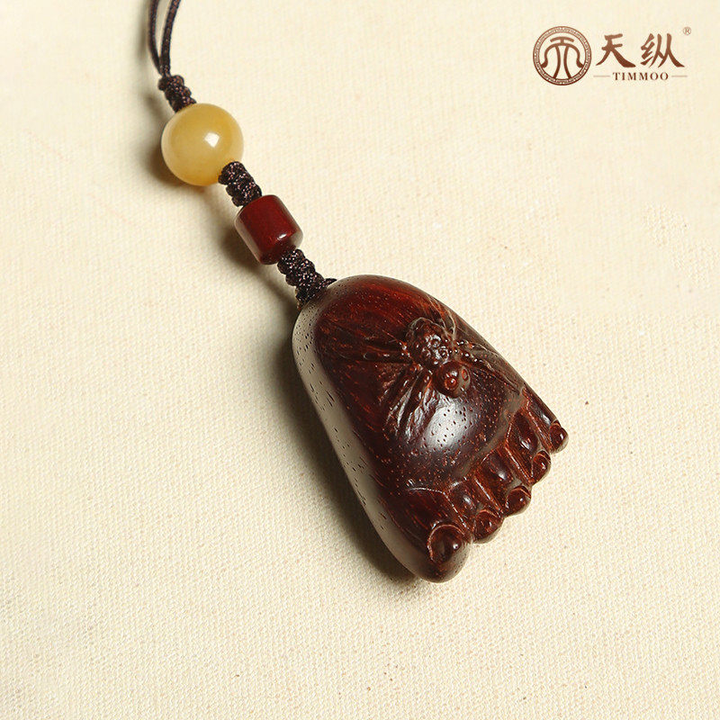 Indian Small Leaf Purple Sandalwood Full Lego Mobile Phone Hanging Rope Car Pendant TV Cabinet Home Swing Accessories Charm And Craft Gift Hem Accessories