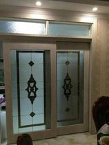 Copper bar inlaid glass hollow door core cabinet wine cabinet door glass tempered glass shutter door glass