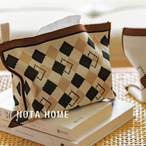 Knitted tissue box restaurant tissue bag car tissue cover home decoration napkin box soft decoration matching tissue box