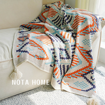 Net Red Couch Blanket Office Afternoon Nap Blanket Nordic Wind Knit Blanket Blanket Blanket Single Shawl Blanket Blanket Cape Small Blanket