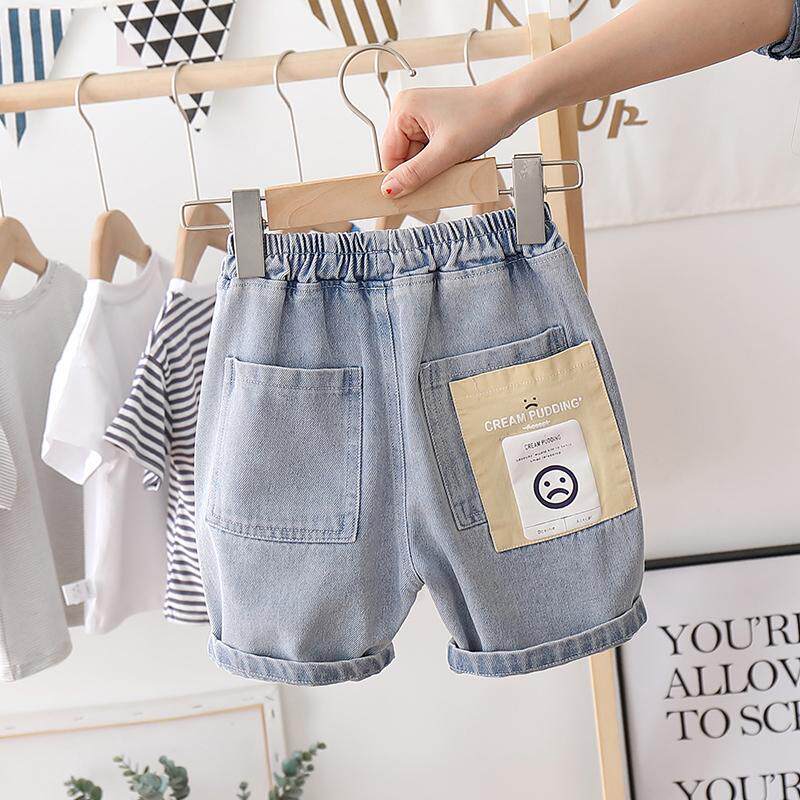 Korean boys summer five points jeans 2021 New Small Children Baby thin shorts boys pants