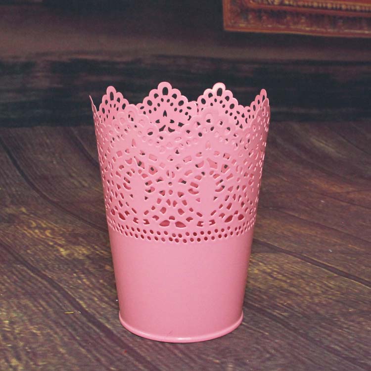 Bình hoa bằng kim loại, xô hoa bằng sắt rỗng, chậu hoa thủy canh, xô hoa nhân tạo - Vase / Bồn hoa & Kệ chậu vuông trồng cây
