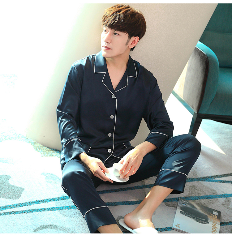 Pyjama mixte en Soie à manches longues - Ref 3006013 Image 23