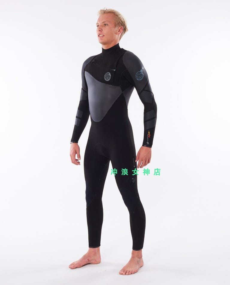 RIP CURL4 3mm full-body surfing anti-cold coat wetsuit wetsuit snorkeling male Flashbomb E6 series-Taobao