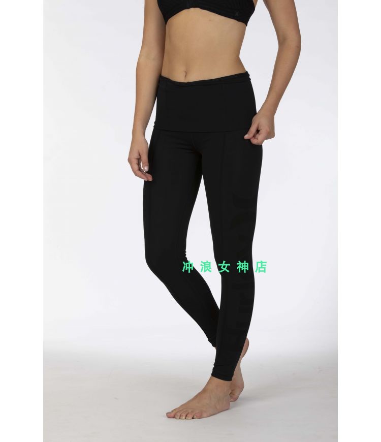 Spot Hurley Surf Sunscreen Pants Swimsuit Split Long Pants Speed Dry Snorkeling Jellyfish Slim Black Summer Women-Taobao