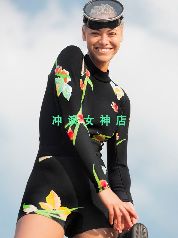 21 21 22 Roxy 1 5mm long sleeves Half body Surfing anti-cold suit Wetsuit Diving Suit Spring Women Springsuit