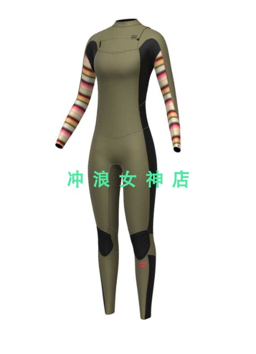 Customize the section Billabong 4 3mm Full body Surfing Anti-cold suit Wetsuit Wetsuit Women Surf Wetsuit