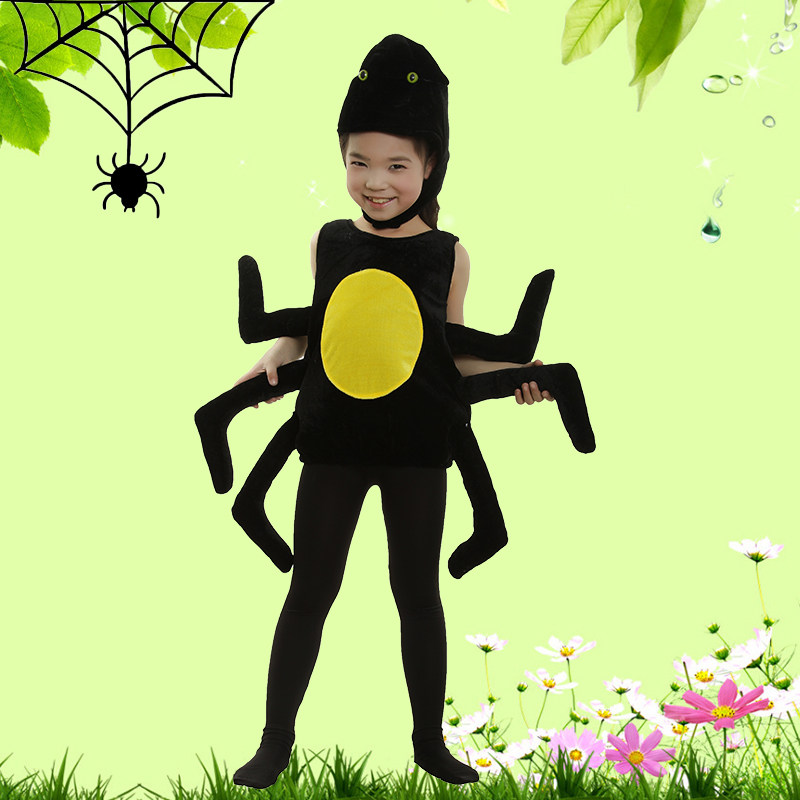 Halloween children's little spider animal performs clothes spider textbook theatre clothes toddler role-playing clothes