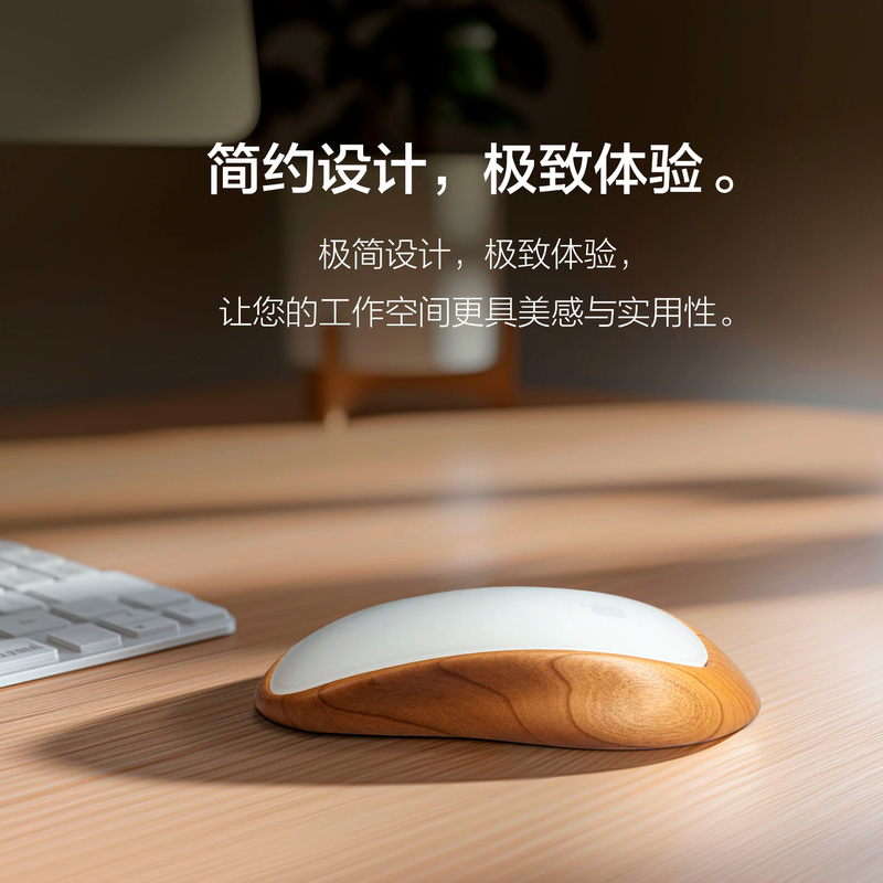 Apple Imac MacBook Magic Mouse Solid Wood Base