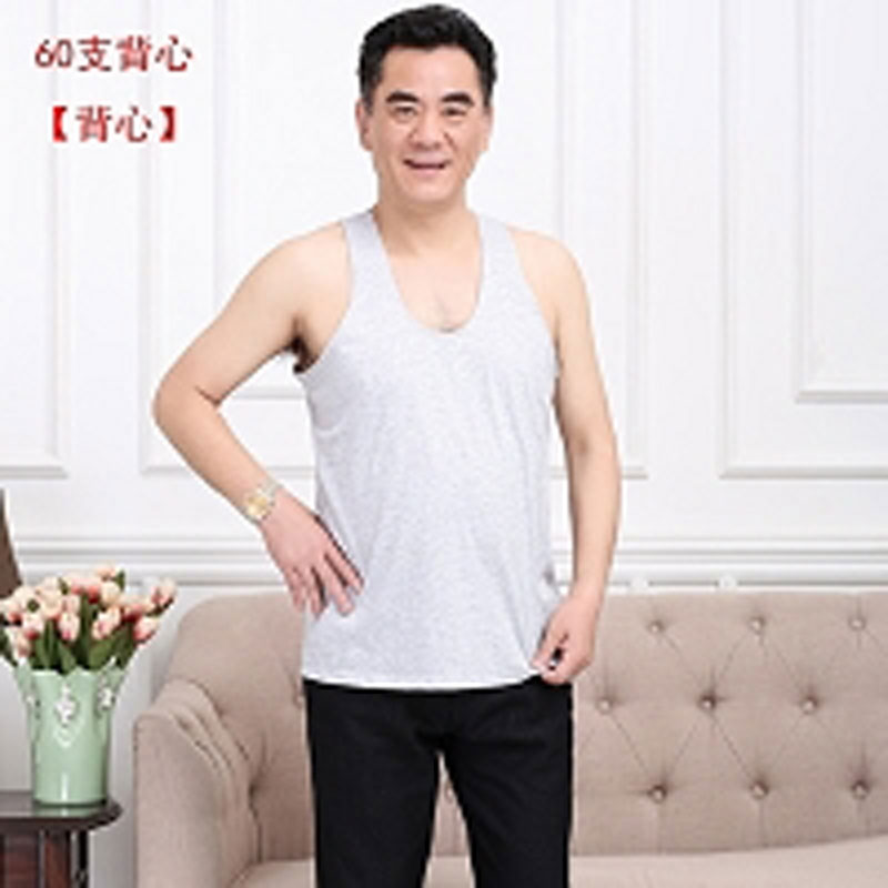 Summer ông già áo trung niên bông áo mùa hè nam lỏng bông chéo thanh vest áo thun ngắn tay cha váy