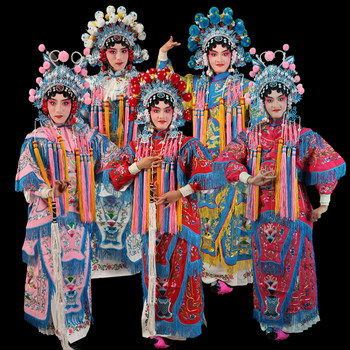 Modernized Female Opera Costume for Peking Opera Wu Dan (Horseman), Mu Guiying, and Yang Family Characters, Theatrical Costume for Performance, Soft Support