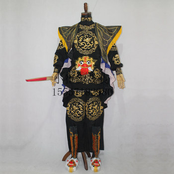 Face-Changing Costume, Face-Changing Props, Sichuan Opera Face-Changing, Vest, Dragon Hat with Tail Streamers, Complete Set of Face-Changing Costume