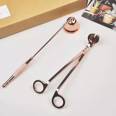 Rose Gold Birthday Wedding Party Aromatherapy Candle Holder Candle Candle Wick Scissors Stainless Steel Candle Set Box