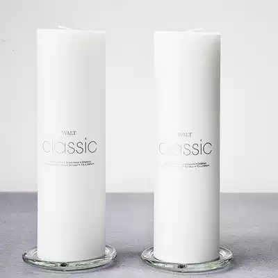 European-style large white thick cylindrical candle wedding model room tasteless non-smoke-free home wedding hotel party furnishings