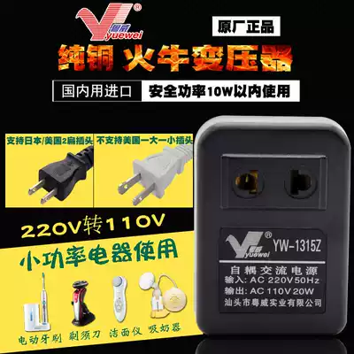 Yuewei YW1315Z transformer 220V to 110V tooth washer 3DS Shaver cleaner small power converter