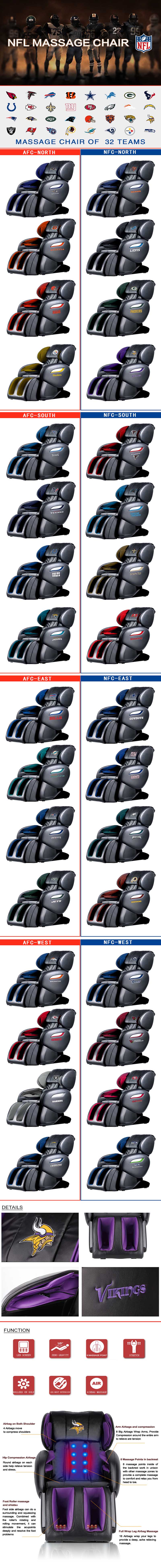 nfl team massage chair