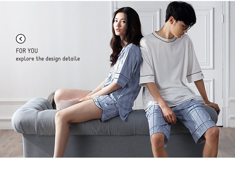 Pyjama mixte en Coton à manchon moyen - Ref 3005109 Image 14