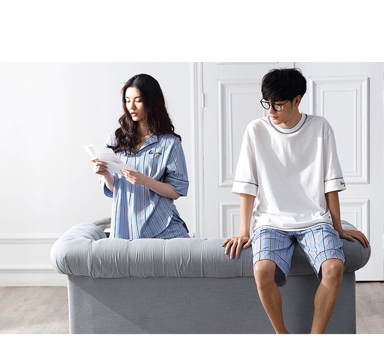 Pyjama mixte en Coton à manchon moyen - Ref 3005109 Image 10