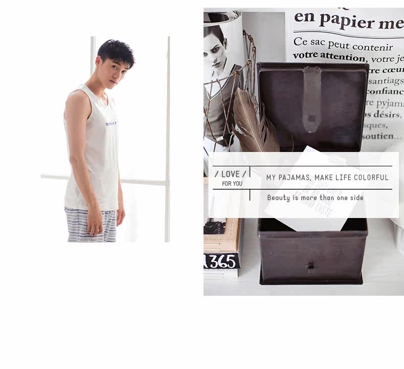 Pyjama mixte en Coton à sans manches - Ref 3005197 Image 10