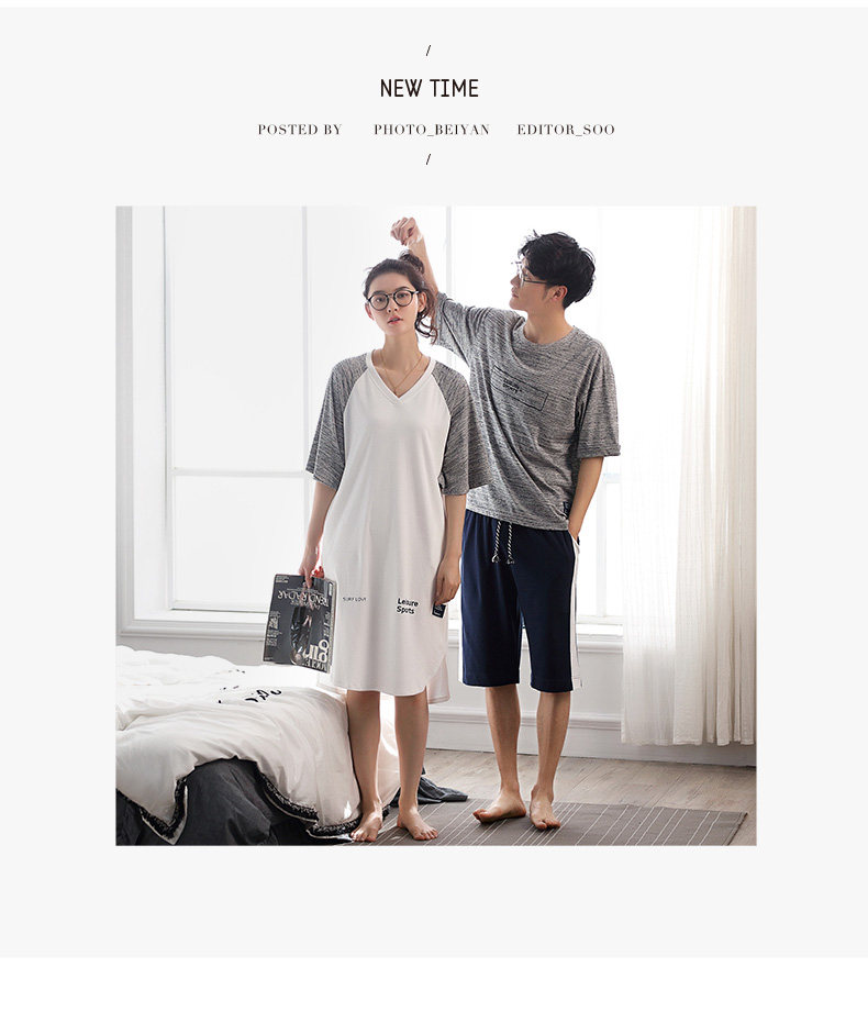 Pyjama mixte en Coton à manchon moyen - Ref 3005142 Image 18