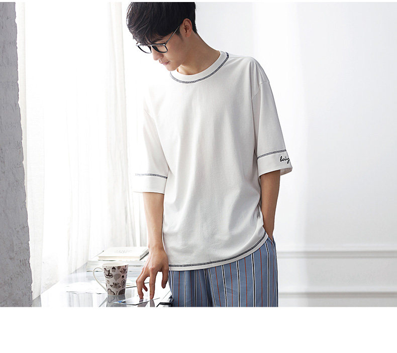 Pyjama mixte en Coton à manchon moyen - Ref 3005109 Image 20