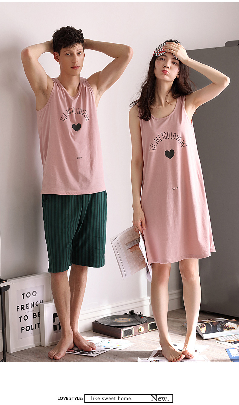 Dưới đây vest vài bộ đồ ngủ phần mỏng nữ mùa hè cotton nightdress có thể được đeo bên ngoài của nam giới không tay nhà dịch vụ phù hợp với mùa hè đồ ngủ đẹp