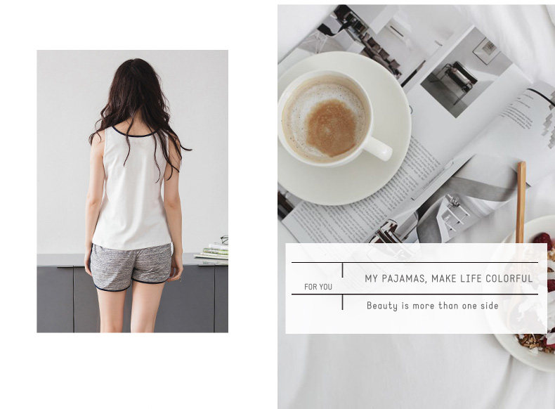 Pyjama mixte en Coton à sans manches - Ref 3005220 Image 16