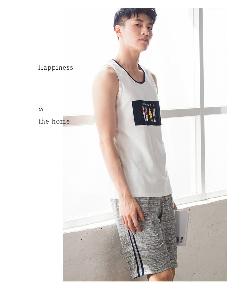 Pyjama mixte en Coton à sans manches - Ref 3005220 Image 20