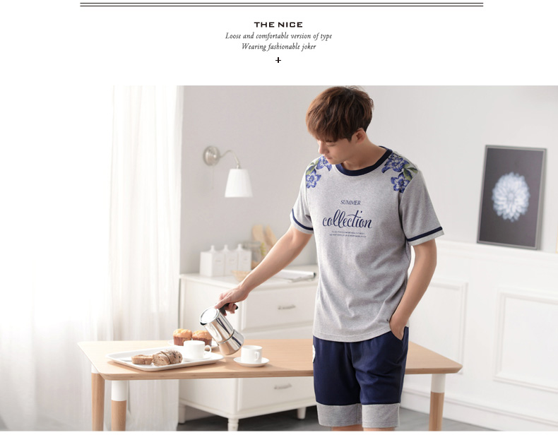 Pyjama mixte en Coton à manche courte - Ref 3005189 Image 7