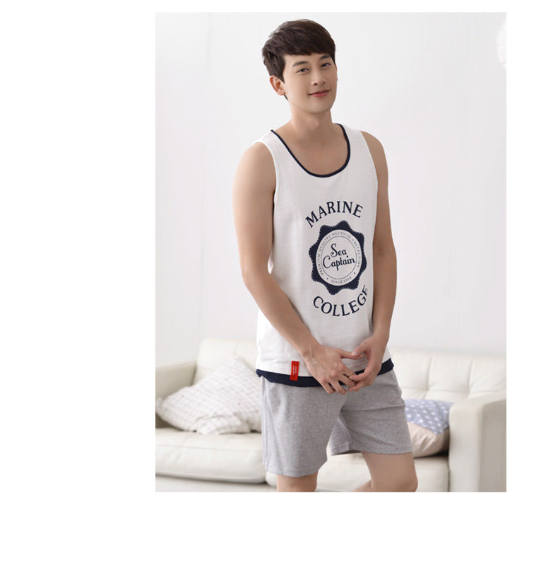 Pyjama mixte en Coton à sans manches - Ref 3005223 Image 15