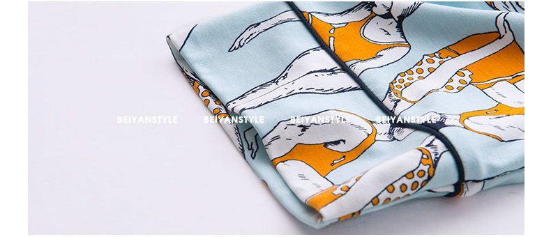 Pyjama mixte en Coton à manchon moyen - Ref 3005186 Image 25