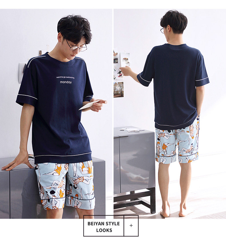 Pyjama mixte en Coton à manchon moyen - Ref 3005186 Image 20