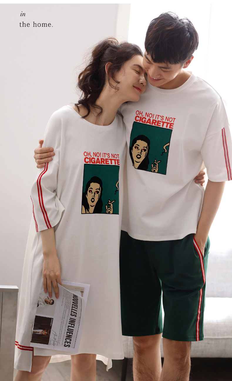 Pyjama mixte en Coton à manche courte - Ref 3005239 Image 9