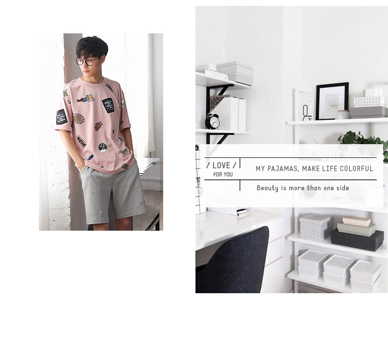 Pyjama mixte en Coton à manche courte - Ref 3005133 Image 10