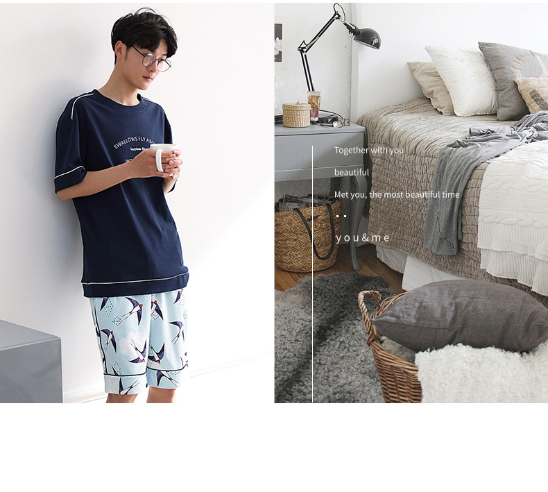 Pyjama mixte en Coton à manche courte - Ref 3005219 Image 8