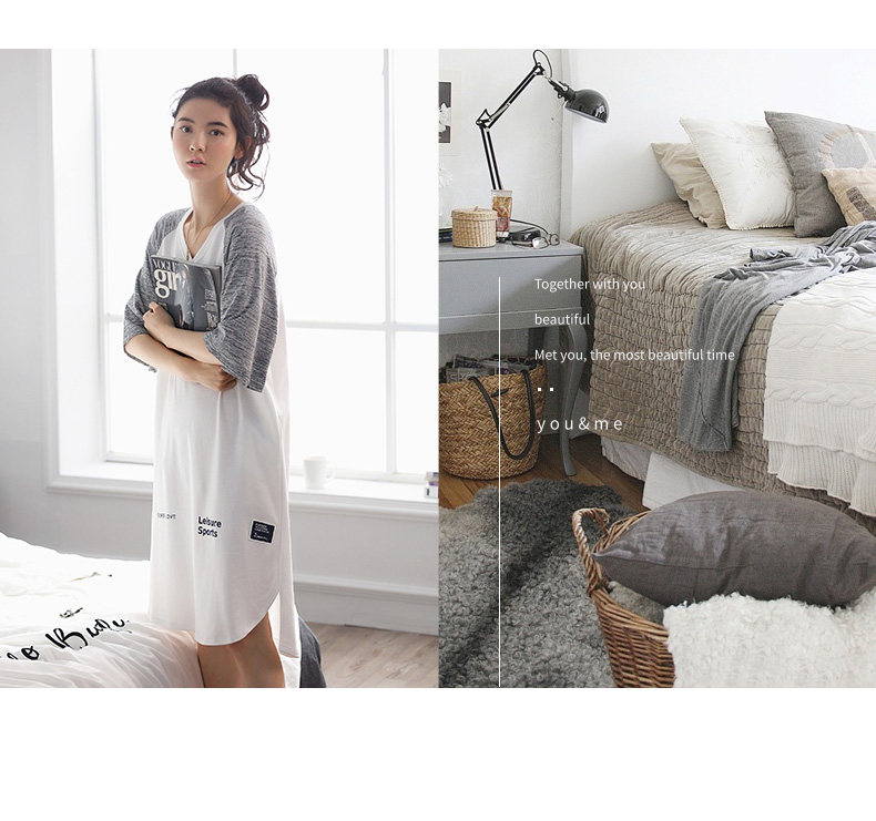 Pyjama mixte en Coton à manchon moyen - Ref 3005142 Image 8