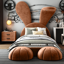 Italian light luxury technology cloth bed master bedroom Nordic double bed in modern minimal soft package bed 1 8m