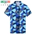Áo sơ mi cộc tay Cartier / Cartier 2018 hè mới bằng lụa cotton ngắn tay áo thun polo nam áo phông kẻ ngang nam Polo
