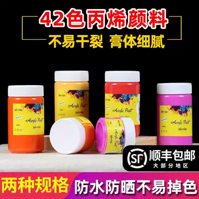 42 color acrylic pigment 100 300ml large capacity beginner painted wall painting waterproof diy painting pigment