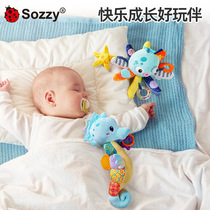 Baby holds sleeping doll seahorse comfort toy music doll sleeping artifact can be chewed