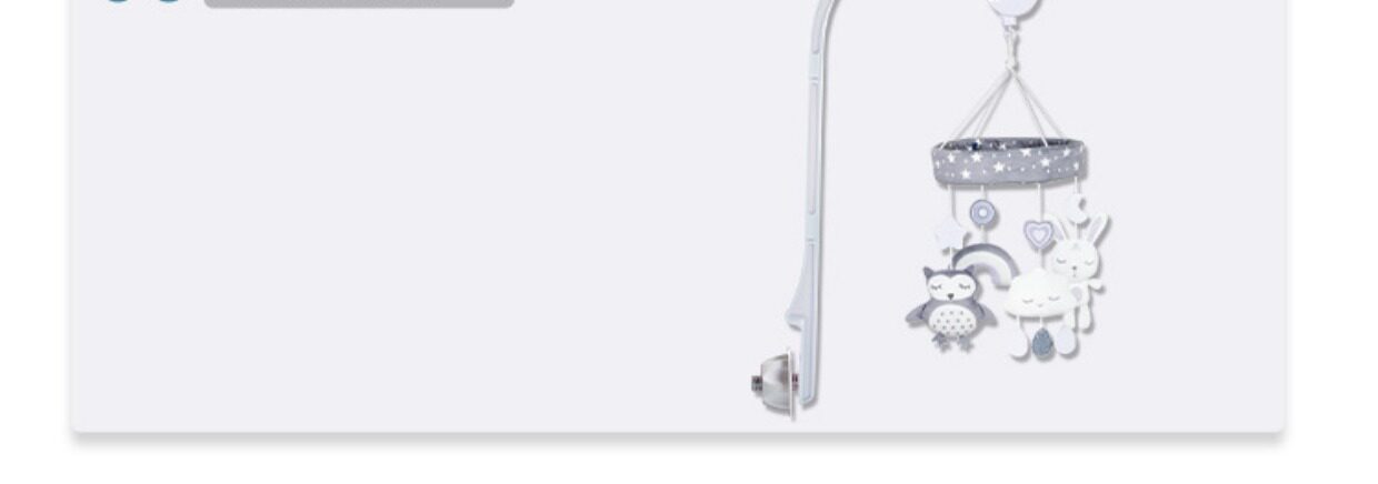 Мобили на кроватку, Подвесные игрушки 电动床铃支架婴儿可旋转布艺音乐八音盒床头摇铃挂件玩具宝宝床上 OTHER