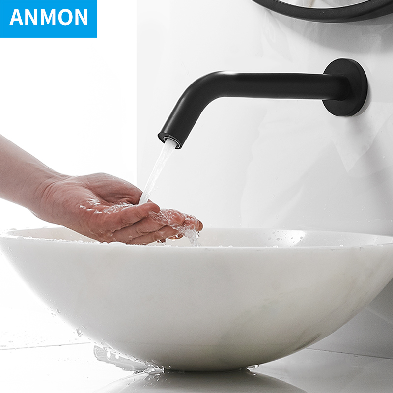 Anmon fully automatic induction tap into wall type intelligent infrared hot and cold hand washing machine senses tap single cold 