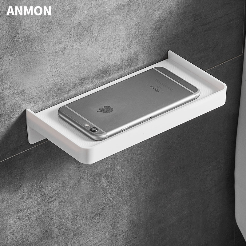 Free Punch Toilet Plastic Hands Rack Toilet Trays Plastic Bathroom Shelve Hanging Wall Partition Headboard-Taobao