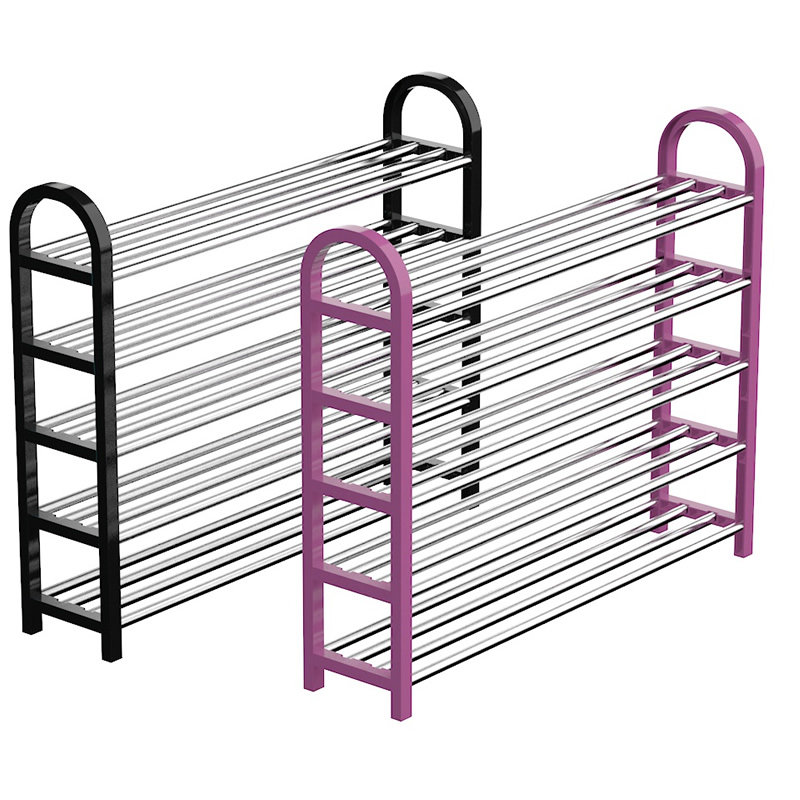 Giá để giày cửa nhà đơn giản ký túc xá phòng ngủ mini trong nhà nhiều lớp giá dép giá lưu trữ hiện vật kệ giày gỗ 6 tầng kệ sắt để giày dép
