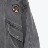 MQD детская одежда, модная и классная джинсовая куртка для мальчиков, весенне-осенний теплый веселый топ с вышитой текстурой и принтом, новинка