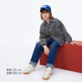 MQD детская одежда, модная и классная джинсовая куртка для мальчиков, весенне-осенний теплый веселый топ с вышитой текстурой и принтом, новинка