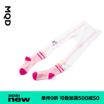 MQD childrens clothing female childrens sports pantyhose 21 spring and summer thin childrens casual stockings girls color socks tide