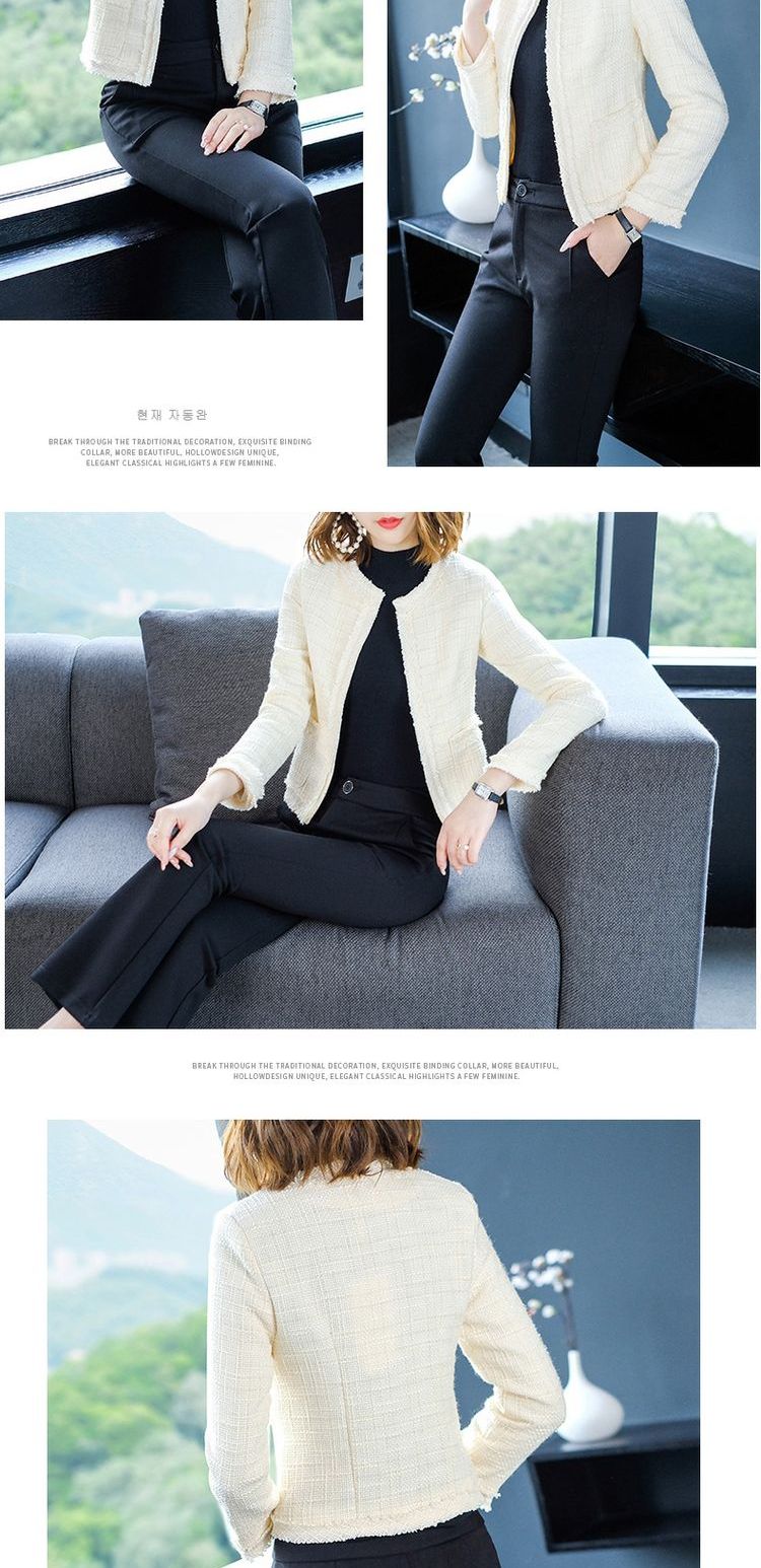Mùa xuân và mùa thu 2019 của phụ nữ thời trang mới nhỏ hương thơm gió Slim retro hoang dã áo khoác vải tweed ngắn áo phao nữ hàng hiệu