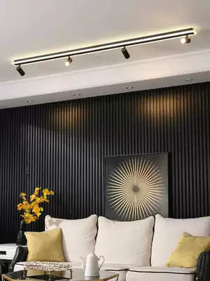 Track light spotlight LED ceiling light mounted downlight recessed long strip corridor living room lighting without main light