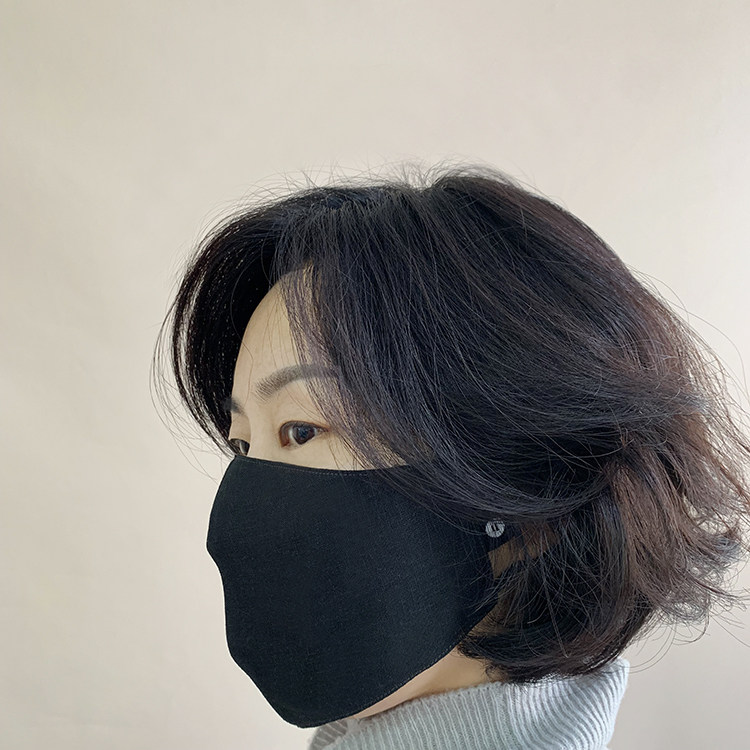 Antibacterial moisture-absorbing and breathable pure linen mask for every home prepared